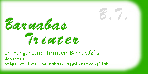 barnabas trinter business card